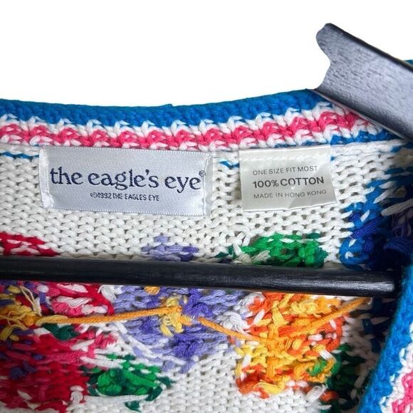 Vintage 90s Eagle’s Eye Cardigan Knitted Sweater - Picture 8 of 8